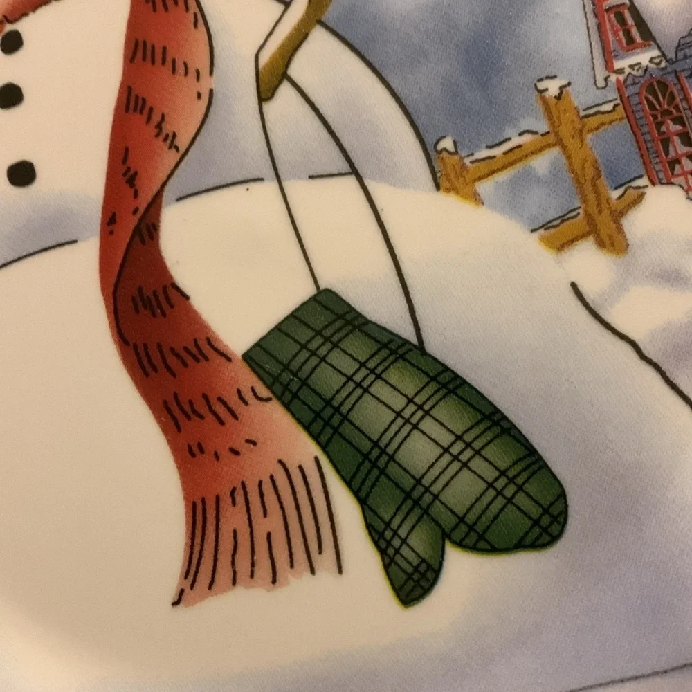 Snowman Plate, Luncheon Size